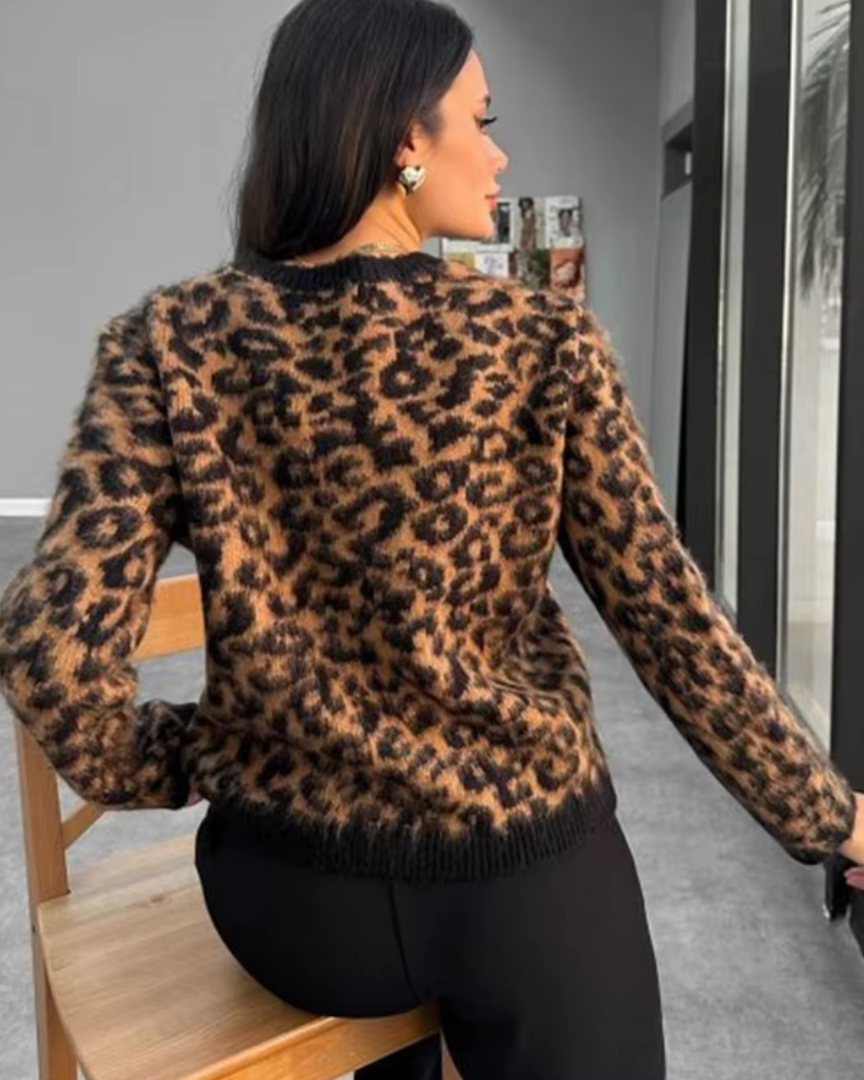 Selene™ | Leopard Knit Cardigan